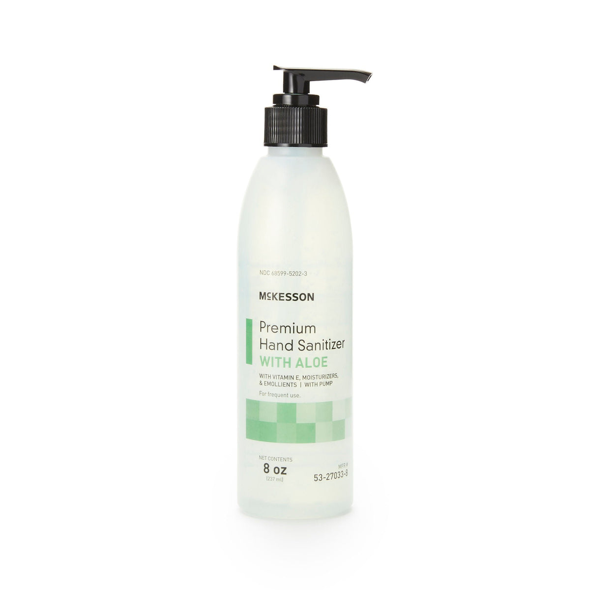 Mckesson Premium Hand Sanitizer With Aloe, 8 Oz., Gel, Pump Bottle, 24/Cs