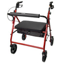 MCKESSON BARIATRIC RED FOLDING STEEL FOUR-WHEEL ROLLATOR, SOLD AS 1/EACH MCKESSON 146-10216RD-1