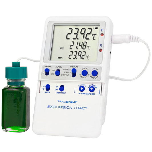 Traceable® Excursion-Trac™ Fridge-Freezer Thermometer w/ Alarm & Datalogger, 1/EA