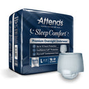 Attends® Sleep Comfort Premium Overnight Underwear, Large, 44 – 58 Inches, 16/BG