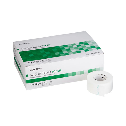 Mckesson Paper Medical Tape, 1 Inch X 10 Yard, White, 144/Cs