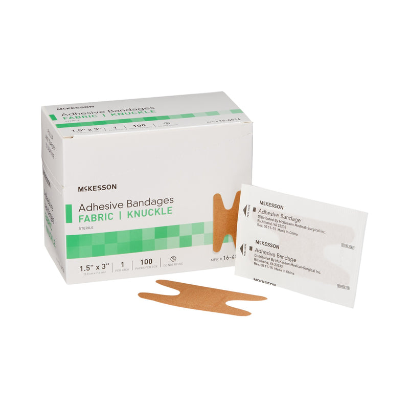 McKesson Knuckle Tan Adhesive Strip, 1-1/2 x 3 Inch