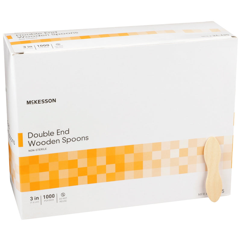 MCKESSON DOUBLE-END WOOD SPOON, SOLD AS 1/BOX MCKESSON 24-625
