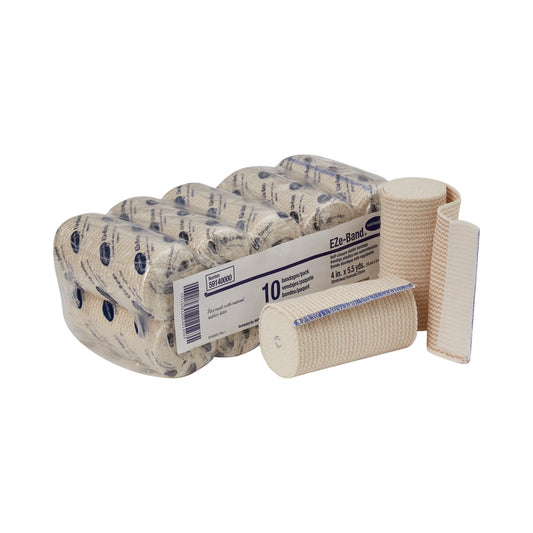 Eze-Band® Lf Double Hook-And-Loop Closure Elastic Bandage, 4 Inch X 5-1/2 Yard, 10/Pk