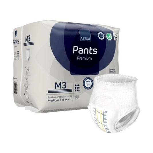 Abena® Premium Pants M3 Incontinence Brief, Medium, 15/Pk