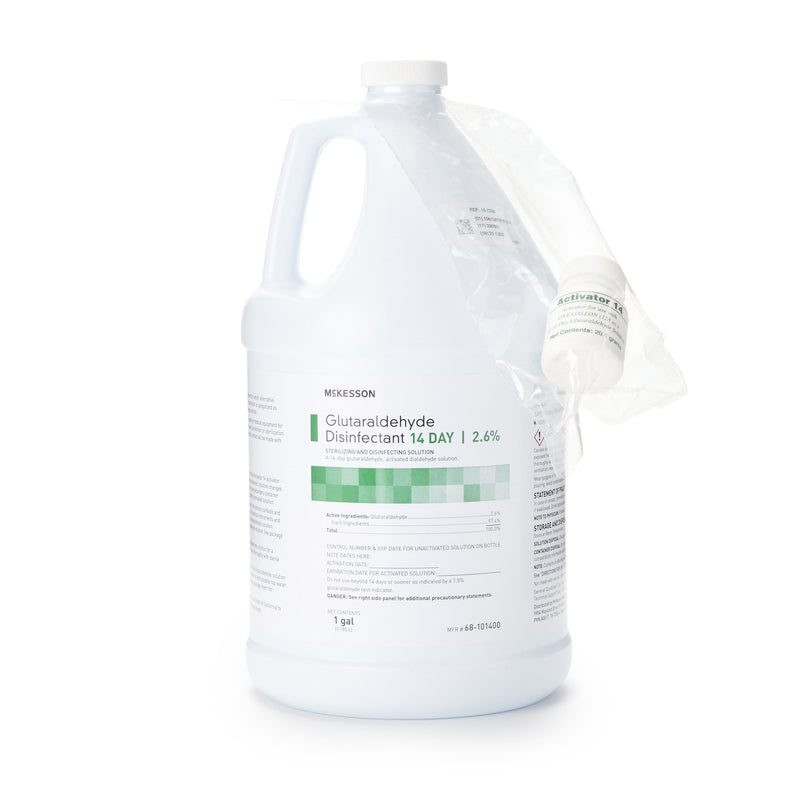 MCKESSON GLUTARALDEHYDE HIGH LEVEL DISINFECTANT, 1 GAL JUG, SOLD AS 4/CASE MCKESSON 68-101400