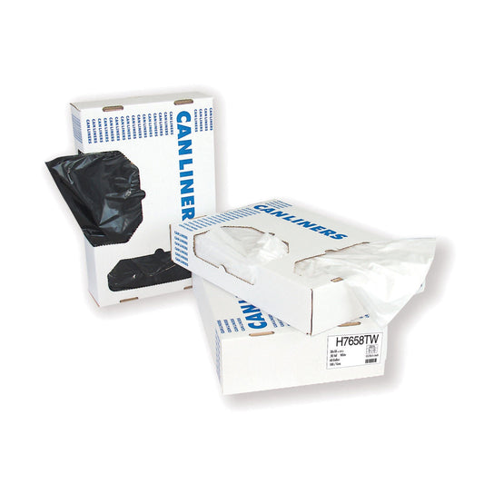 Heritage™ Super Tuf Trash Bag, White, 45-gallon Capacity, 100/CS
