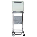 HAMPER, STEP-ON CHRM W/WHT LIDD/S, 1/EA