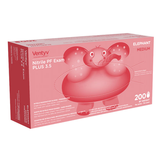 Ventyv™ Plus 3.5 Elephant Nitrile Exam Glove, Medium, Violet, 2000/Cs