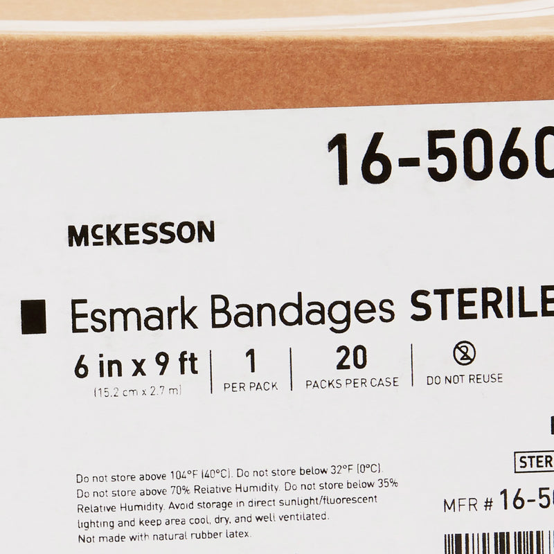 McKesson No Closure Esmark Compression Bandage, 6 Inch x 3 Yard