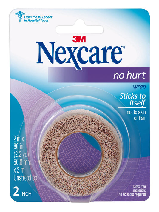 3M™ Nexcare™ No Hurt Hypoallergenic Material Medical Tape, 2 X 80 Inch, Tan, 24/Bx