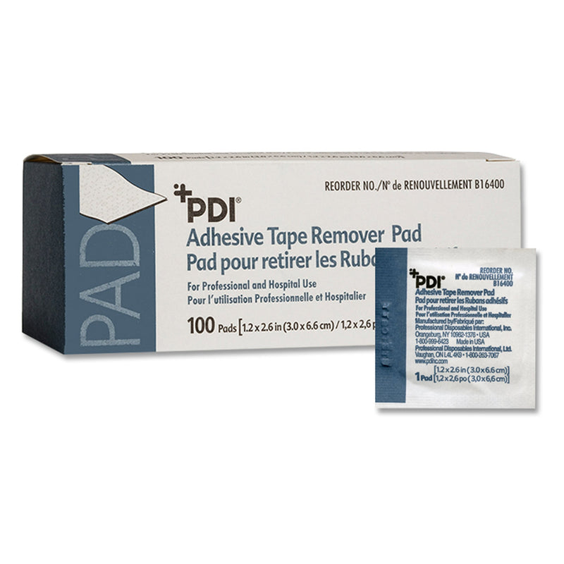 PDI® ADHESIVE REMOVER, 1¼ X 2-5/8 INCH WIPE, SOLD AS 1000/CASE PROFESSIONAL B16400
