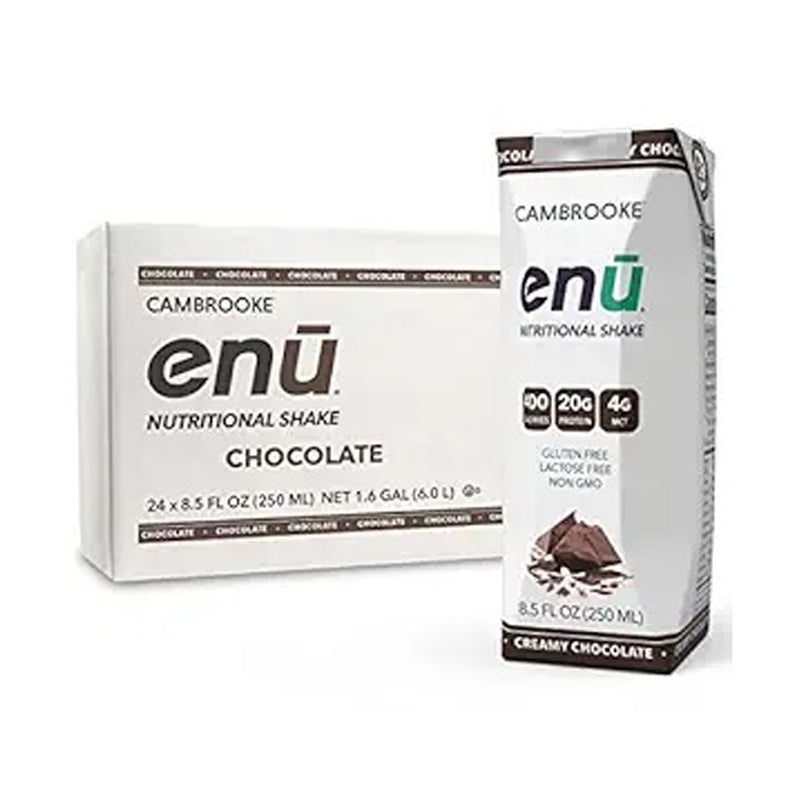 Enu® Chocolate Nutritional Shake, 8.5-Ounce Carton, Sold As 24/Case Cambrooke 33243