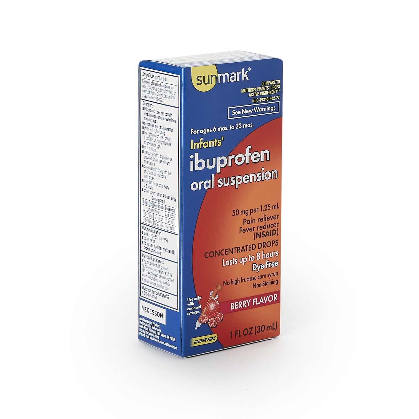 sunmark Infants' Ibuprofen Oral Suspension Berry Flavor Dye-Free