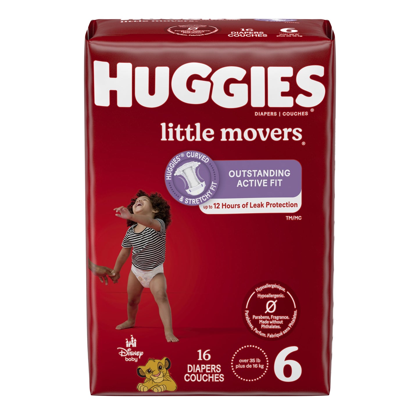 Huggies Little Movers Diaper, Size 6