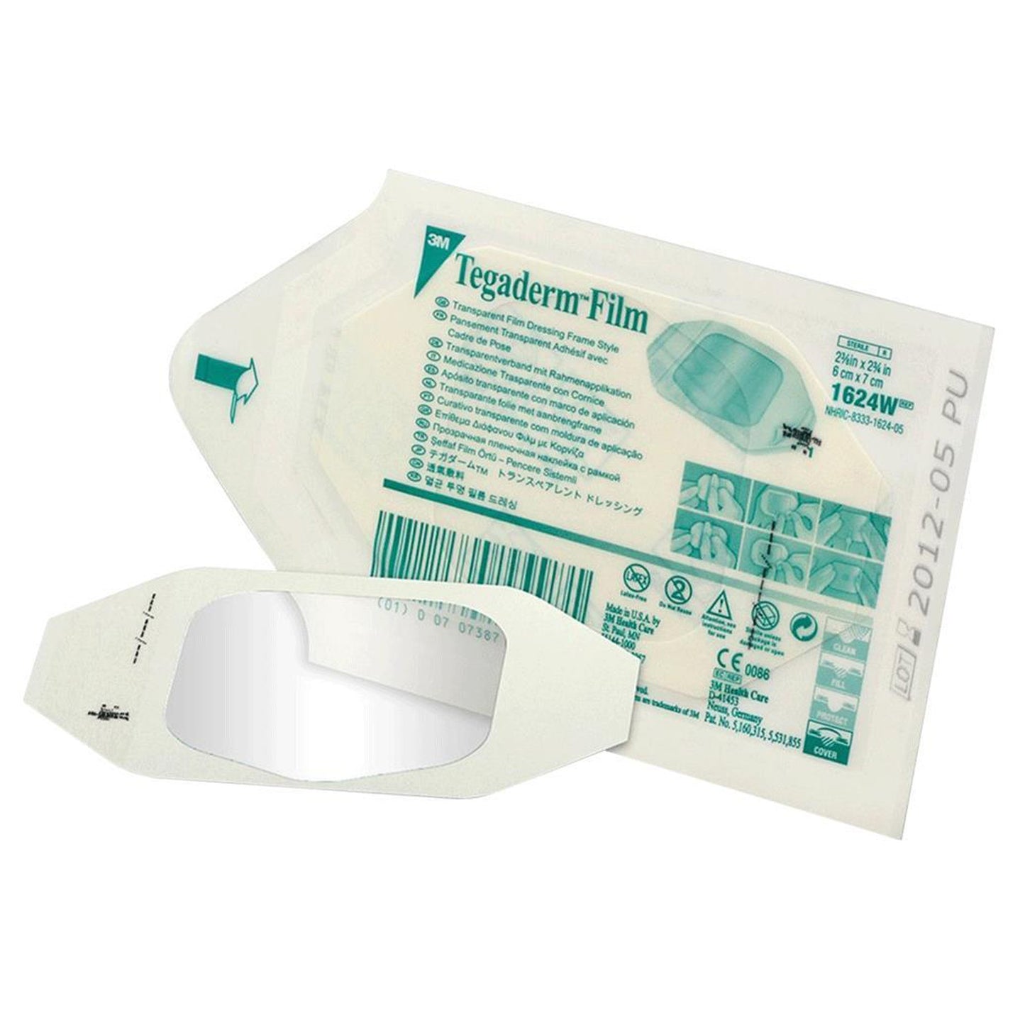 3M™ Tegaderm™ Transparent Sterile Film Dressing, 2-3/8 x 2 Inch 1/EACH -1624W