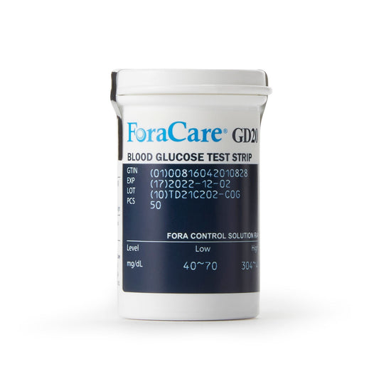 Fora Gd20 Blood Glucose Test Strips, 50/Bx