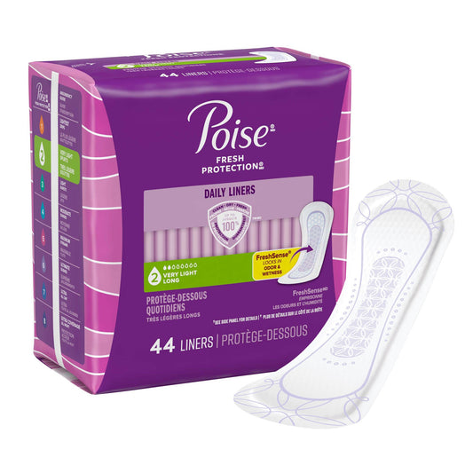 Poise® Bladder Control Pads For Women, Light Absorbency, 8.5-Inch Length, 264/Cs