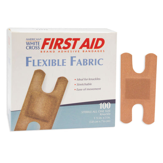 American® White Cross Adhesive Strip, 1-1/2 X 3 Inch, 1200/Cs