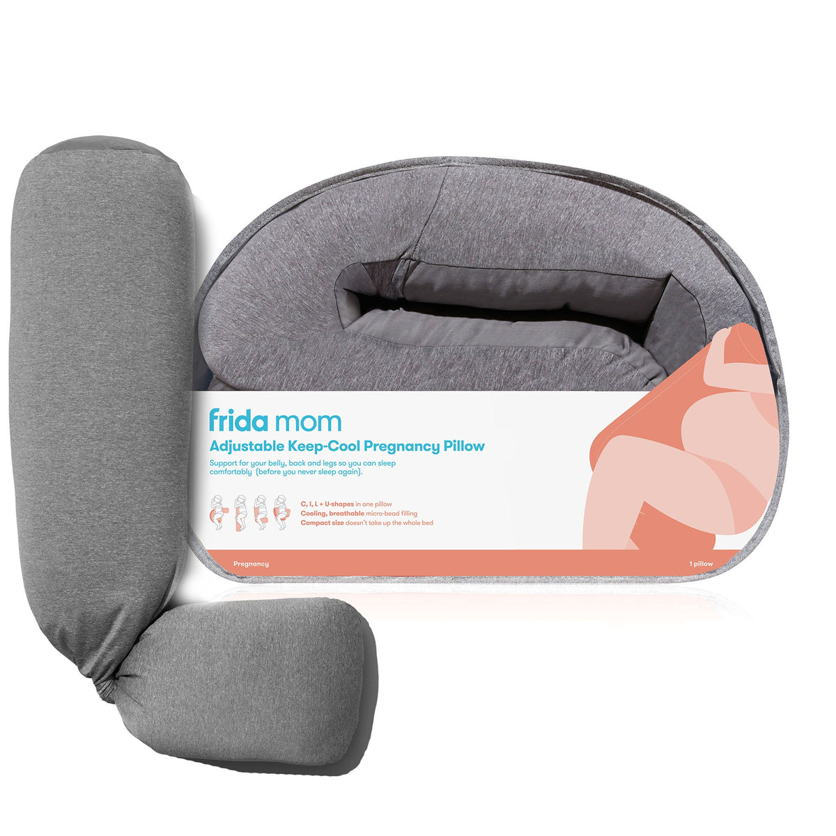 Pillow, Pregnancy Relief, 1/Ea