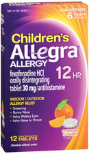CHILDREN'S ALLEGRA® FEXOFENADINE CHILDREN'S ALLERGY RELIEF, SOLD AS 1/EACH SANOFI 41167423201