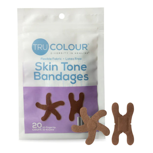 Trucolour® Dark Brown Adhesive Strip, Knuckle / Fingertip, 1000/Cs