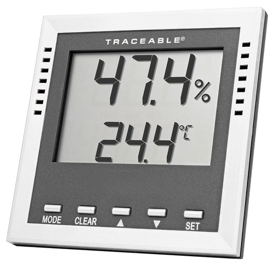 THERMOMETER, TRACEABLE DEW-POINT/WET-BULB/RH/TEMP ALARM, 1/EA
