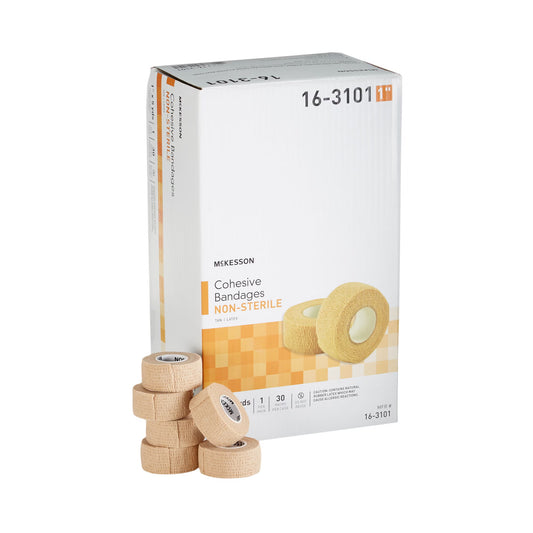 Mckesson Self-Adherent Closure Cohesive Bandage, 1 Inch X 5 Yard, 30/Cs