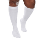 SOCK, COMPRSN CORESPUN MODRT SUPPORT WHT MED 20-30MMHG (2/PR, 1/PR