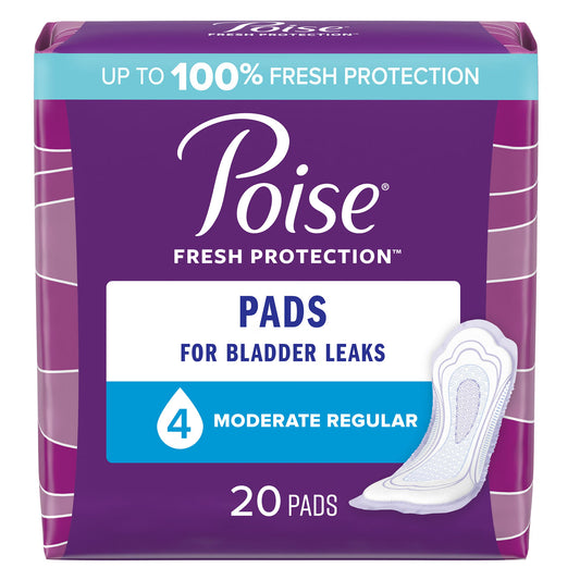 Poise® Bladder Control Pads, Adult Women, Disposable, 120/Cs