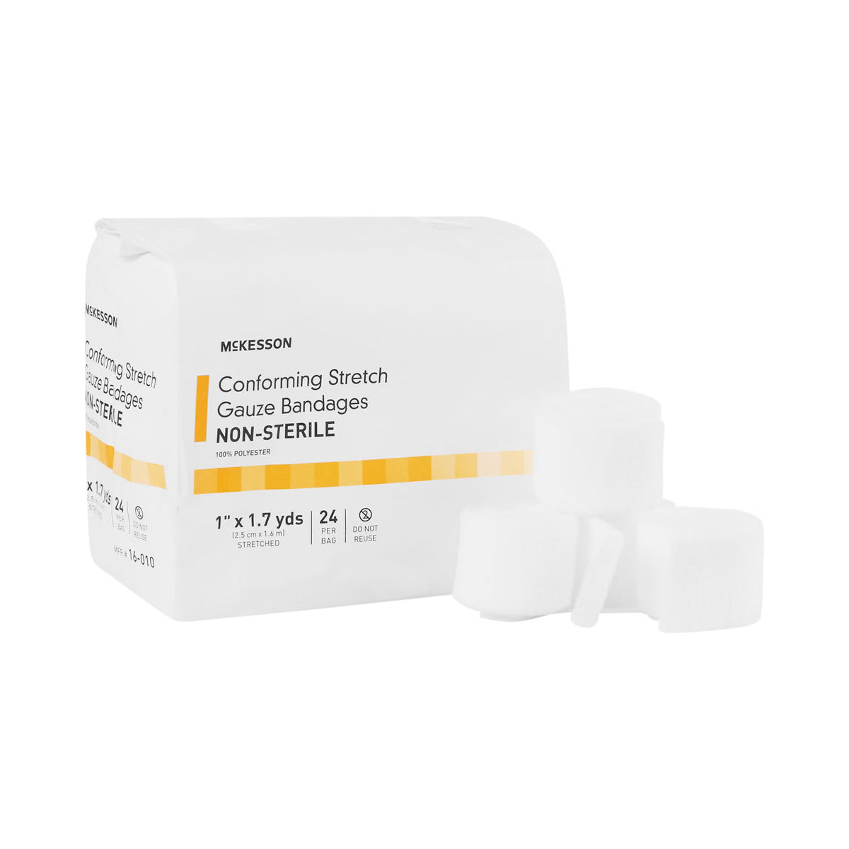 Mckesson Conforming Bandage, 1 Inch X 1-7/10 Yard, 96/Cs