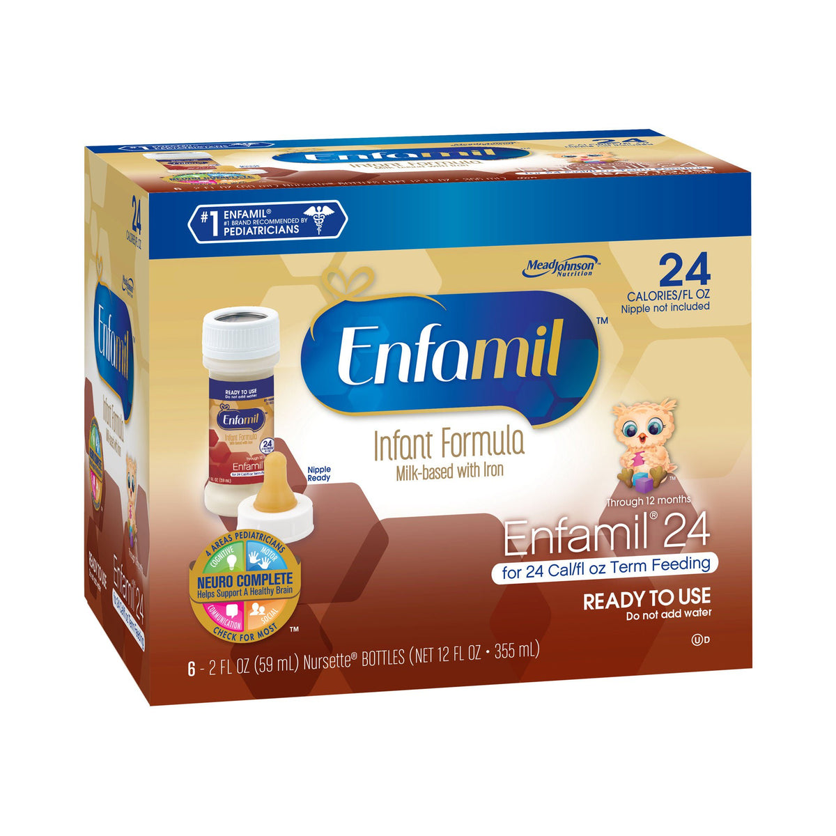 Enfamil® 24 Ready To Use Infant Formula, 2-Ounce Bottle, 48/Cs