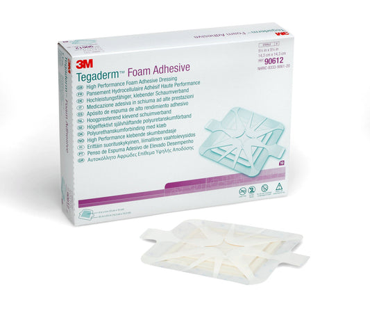 3M™ Tegaderm™ High Performance Adhesive W/O Border Foam Dressing, 14.3 X 14.3 Cm, 40/Cs