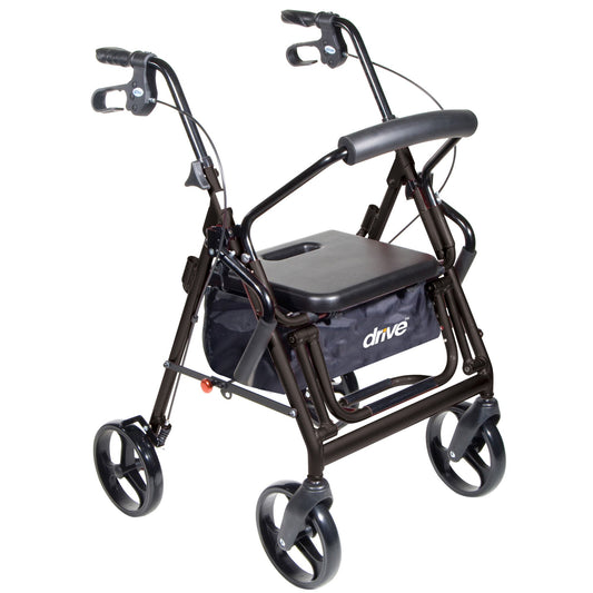 Drive™ Duet Four-Wheel Rollator, Black, 1/Ea