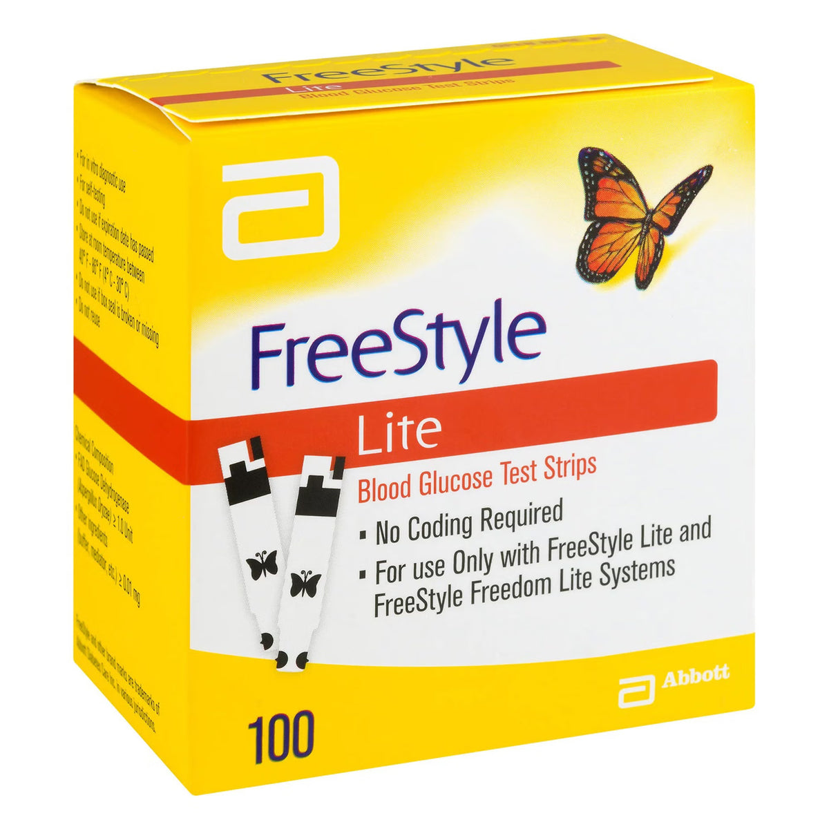 Test Strip, Bld Gluc Freestyle(100/Bx 12Bx/Cs) Abtdia, 100/Bx