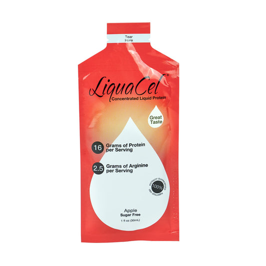 Liquacel® Apple Concentrated Liquid Protein, Sugar Free, 1-Ounce Packets, 100/Cs