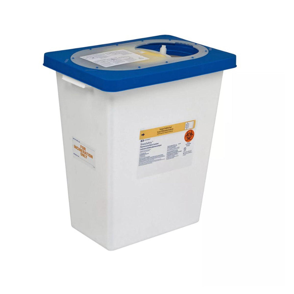 PharmaSafety™ Pharmaceutical Waste Container, 12 Gallon, 18¾ x 12¾ x 18¼ Inch, 10/CS