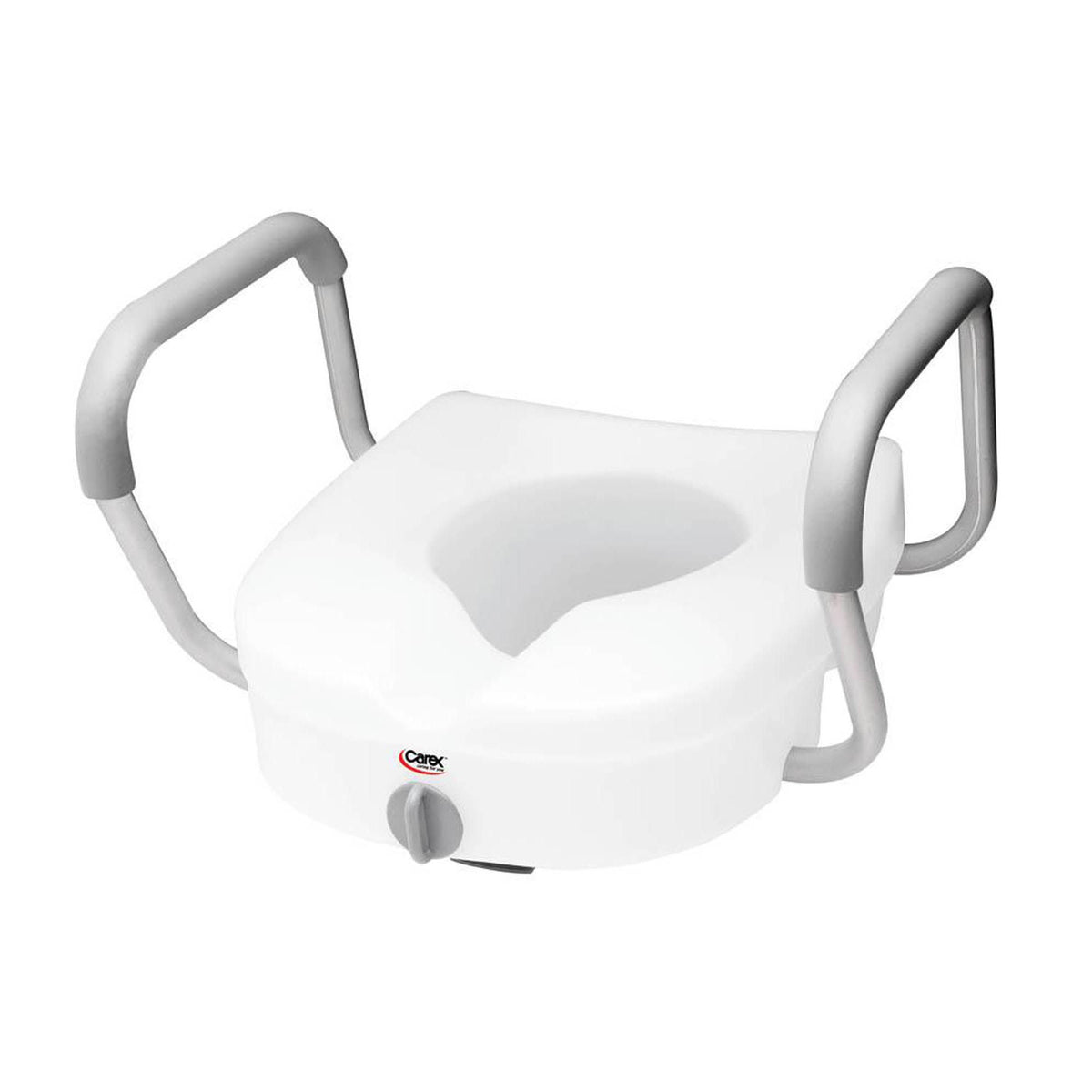 Carex® E-Z Lock™ Raised Toilet Seat with Armrests, 1/EA