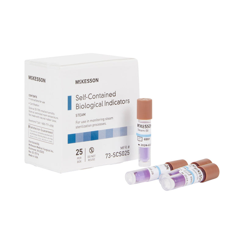 MCKESSON STERILIZATION BIOLOGICAL INDICATOR VIAL, SOLD AS 250/CASE MCKESSON 73-SCS025