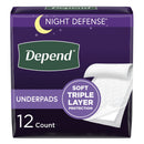 DEPEND® BED PROTECTORS THICKER AND SUPER ABSORBENT UNDERPAD, SOLD AS 12/PACK KIMBERLY 46961