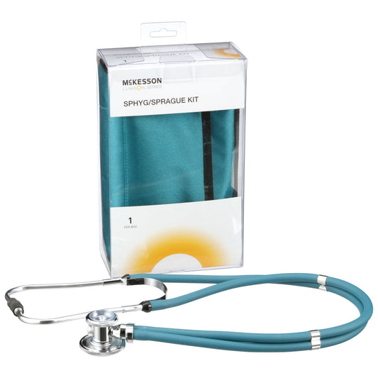 Mckesson Lumeon™ Aneroid Sphygmomanometer/Sprague Kit, Teal, 1/Bx