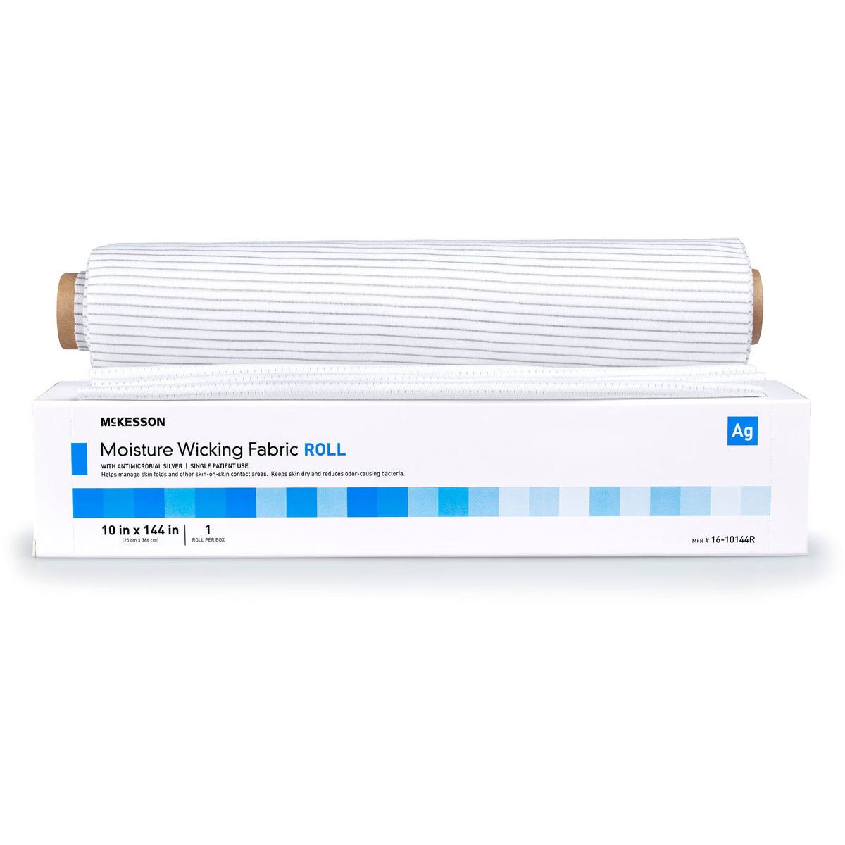McKesson Silver Moisture Wicking Fabric, 10 x 144 Inch, 1/BX