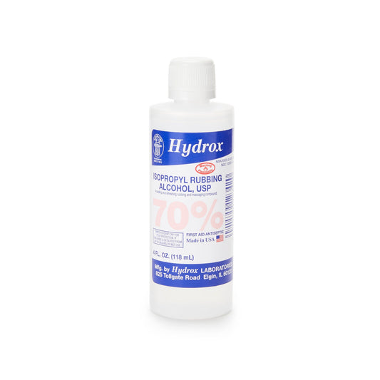 Hydrox Isopropyl Alcohol, 4-Ounce Bottle, 60/Cs