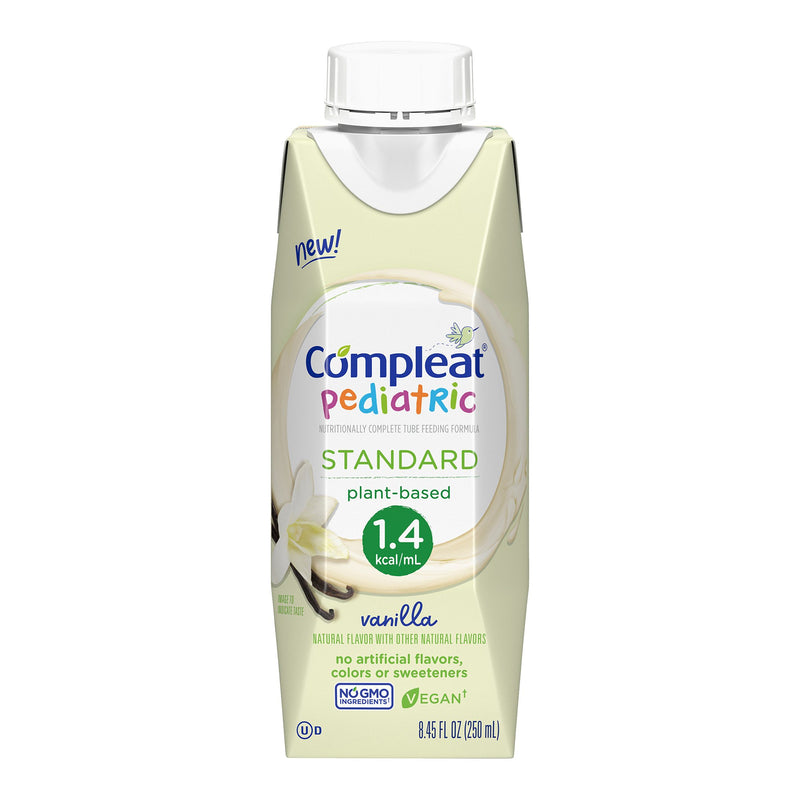 Compleat Pediatric Standard Plant-Based 1.4 Cal Nutritionally Complete Tube Feeding Formula, Vanilla, 8.45-ounce carton 1/EACH -00043900103563 - BriteSources