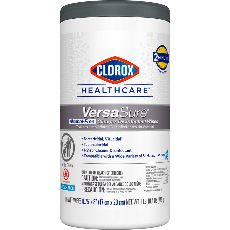 CLOROX HEALTHCARE® VERSASURE® CLEANER DISINFECTANT WIPES, CANISTER, SOLD AS 6/CASE THE 31757