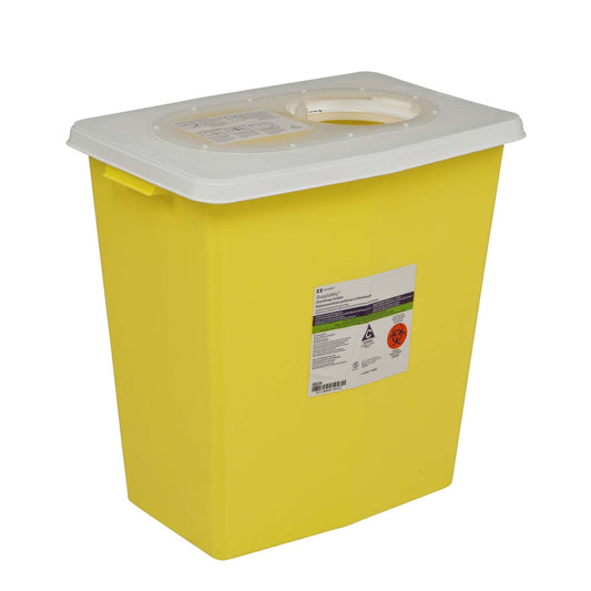 SharpSafety™ Chemotherapy Waste Container, 12 Gallon, 18¾ x 18¼ x 12¾ Inch, 10/CS