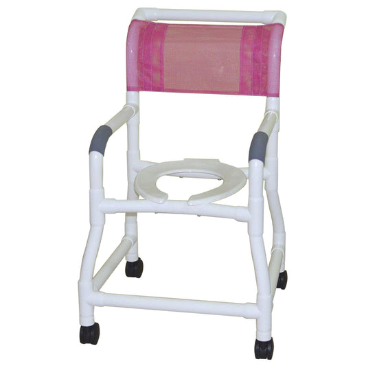 Chair, Shower Open Front W/3"Casters Blu 18" Mjmint, 1/Ea