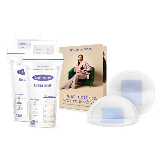 Lansinoh® Nursing Bundle – 2 Stay Dry Nursing Pads & 2 Breast Milk Storage Bags, 180/Cs