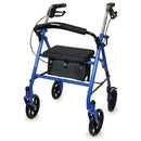 McKesson Folding Steel Four-Wheel Rollator, Blue, 1/EA