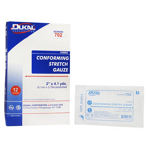 Dukal™ Sterile Conforming Bandage, 2 Inch X 4-1/10 Yard, 1-Ply, 96/Cs